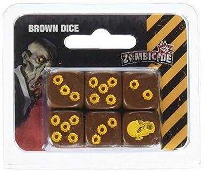 Zombicide - Dés, Jeu de société, Couleur Marron (Cool Mini Or Not edgzg71)