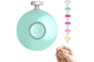 CHANEEHANN Pilnik do paznokci dla dzieci, 6 w 1 elektryczny pilnik do paznokci dla niemowląt, pielęgnacja paznokci, elektryczny obcinacz do paznokci dla niemowląt, zestaw dla dzieci, świetny prezent dla