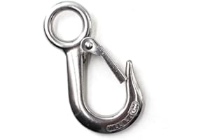 FLOMORE Gancho de elevación de acero inoxidable 304, WLL 500KG, 1