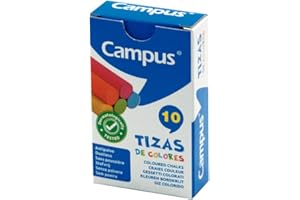 Craies blanches Campus assorties. Boîtes de 10 craies.