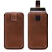 Produktbild ROYALZ Lederhülle für Huawei Nova Tasche Leder 5 Zoll Sleeve Design Case Handy Hülle Cover Ledertasche mit Rausziehhilfe Pull-Up Funktion Cognac braun