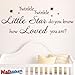 Twinkle Twinkle Little Star Nursery Kids Wall Sticker Quote Decal (Medium, Dark Grey)