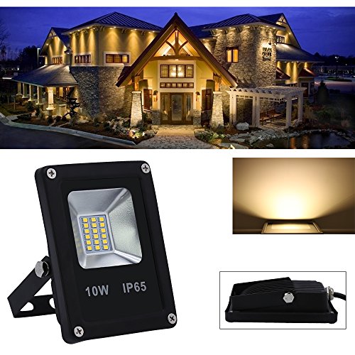 VINGO® 10W LED Fluter Warmweiß Außen Strahler Flutlicht Licht IP65 Leuchtmittel Industrie Fluter Security Light SMD - 5