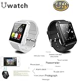 Neue Smartwatch U8 Plus-Smart-Bluetooth-Armbanduhr mit mehr Funktionen Calculator, FM Radio, Bildschirm-Android 4.2 Smartphone Schwarz