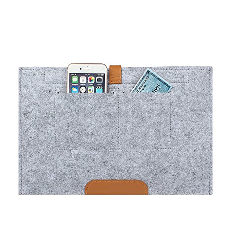 Laptophülle, xhorizon TM FX Wollfaser Macbook Hülle Filz Sleeve Tasche Laptop Notebook Umschlag Beutel für das neue Macbook veröffentlicht im Jahr 2015, mit Ultrabook Netbook kompatibel - 9