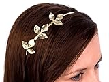 Festlicher Haarreif Metall mit Blättern gold *NEU*OVP* - 