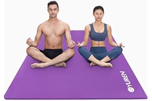 RYTMAT Tappetino Palestra Grande 200x130cm Spesso 15mm/10mm NBR Tappetino Yoga Mat Antiscivolo Tappetino Fitness Pilates Ginnastica Esercizi Addominali