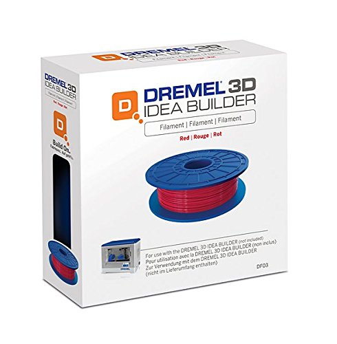 Dremel PLA Filament auf pflanzlicher Basis hergestellt, recyclebar, 1,75 mm, 3D Drucker, rot, 26153D03JA - 3