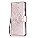 Produktbild Sony Xperia L2 Hülle, Bear Village® Leder Flip Hülle Mandala Blume Brieftasche Slim Hülle mit Multi-funktion Ständer und Kartenfach für Sony Xperia L2 (#1 Roségold)