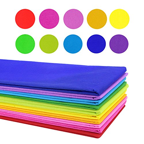 Coceca 20 Stück Bunte Krepppapier Seidenpapier 20 x 60 Zoll Hochzeit Geburtstag Party Dekorationen