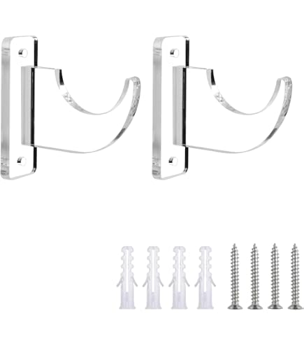ECSiNG 2 Supporti A Muro Per Spade Laser | Acrilico Trasparente 9x9x2.5 Cm | Espositore Per Spade Samurai, Pistole, Katane