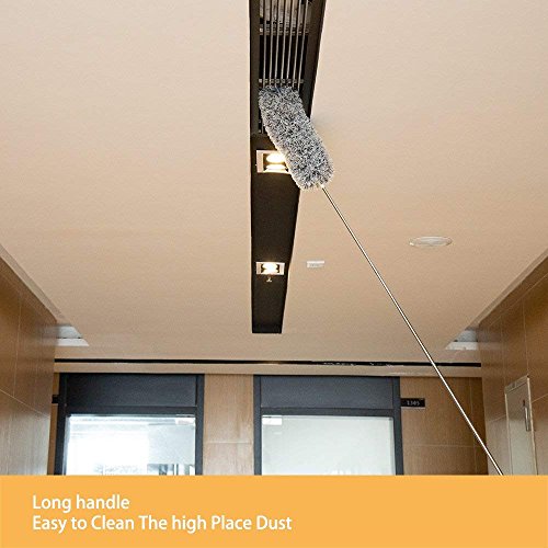 Hjhy Microfiber Duster With Extendable Stainless Steel Pole 110
