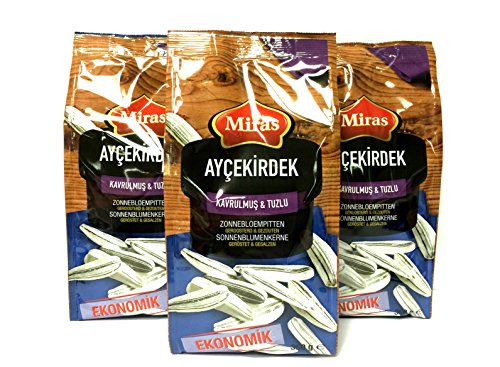 Preisvergleich Produktbild 6 x 350g Miras geröstete Sonnenblumenkerne (wenig gesalzen) Snack geröstet