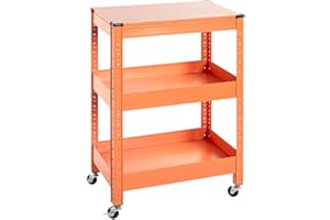 HAKU Möbel Servierwagen, orange, Metall - Maße: B 50 x H 75 x T 32 cm, Style: Modern