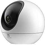 EZVIZ C6 Caméra Surveillance WiFi Intérieure 4MP 2.4/5GHz & Ethernet 360 ° , Suivi Auto Zoom, Détection des Humains & Animaux