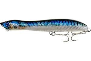 LAZY LURES Top Water Lures For Bass Best Seabass Lures 125mm 17.5G Surface Poppers Patchinko Style
