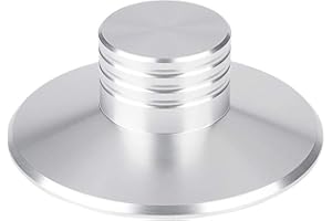 Tangxi Record Weight Clamp, Disc Record Stabilizer Clamp, Aluminium Turntable Vinyl Record Player for LP Vinyl Record Player/CD Player/Speakers(Silver)