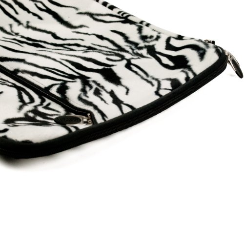 Vangoddy Kunstfell Notebook-Schutzhülle für 39,6 cm (15,6 Zoll) Notebooks, Hülle Shock Resistant Stoßfest Pouch Notebooktasche 39,6 cm (15,6 Zoll) Notebook für Acer Aspire Style Sony Vaio Asus Fujitsu Lifebook Samsung Serie Toshiba Satellite Apple Macbook Pro HP (schwarz-weiß Zebra) - 5