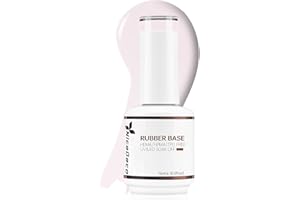 Nicedeco Rubber Base 15ML Vernis Semi Permanent Gel Sans HEMA Naturel Nude UV LED Gel Polish Renforcement et Réparation de Manucure Nail Art (R04)