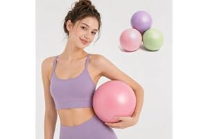 TRUEIN Små Pilates-bollar, 25 cm, mjuk PVC, halkfri, uppblåsbar, anti-explosion, för yoga, balans och rehabilitering, 3 st