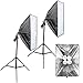 Produktbild Quenox – 2 Sommer-Foto unten Lampen von 120 W) (1040 W 16000 Lumen 85 Ra Energie Softbox Energieeffizienzklasse lichtbeständig des Tag für die Video Licht Video-Licht-Fotografie und Video Energiesparlampe Fotolampe
