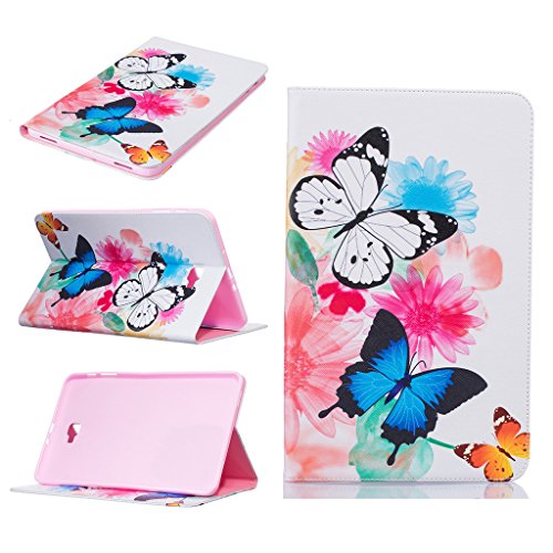 Samsung Galaxy TAB A 10.1 Hülle, COLJOY Samsung Galaxy TAB A 10.1 SM-T580 T585 - Kunstledertasche PU Schutzhülle Tasche Leder Brieftasche Hülle Case Cover mit praktischer Ständerfunktion und Auto Sleep / Wake Up Funktion, BF38