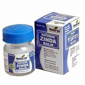 Naturon Zinda Ayurvedic Pain Balm, Effective Relief From Nasal Cold, Headache, Body Aches and Joint Pain - Quick Pain Relief Balm with Natural Ingredients (Pack of 6)
