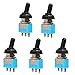 Produktbild LaDicha 5Pcs 125V 6A On/On 3 Pin Spdt Toggle Switch Mit Wasserdichter Abdeckung Cap
