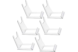 VCRANONR 6 Pz Espositore Regolabile in Acrilico 11,5 x 11 x 6 cm Supporto Cavalletto Decorativo in Plastica Porta Piatti da Esposizione per Foto Piatti Cornici Libri di Cucina Tabletm, Trasparente