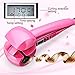Hann® Hair Curler,LCD Pro Salon Automatic Hair Curling Curler Ceramic Roller Wave Machine Styler (UK Plug) (LED Pro Automatic-curler, Pink)
