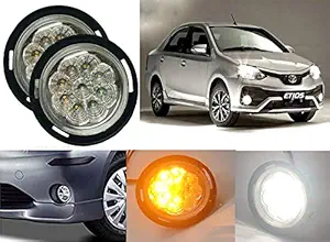Autofasters Car Bumper Led car Fog Light With indicator for Toyota Etios Liva