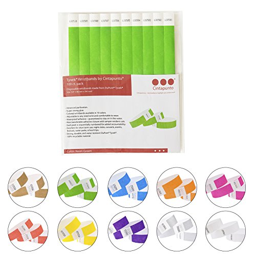 Cintapunto® - Pulseras Tyvek de 3/4