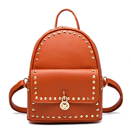 Preisvergleich Produktbild Mefly Pu-Leder Lady Rucksack Schultertasche Kurkuma