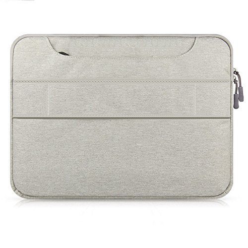 GADIEMENSS Water-resistant Laptop Shoulder Briefcase Bag Portable Computer case handbag 15 6  Gray
