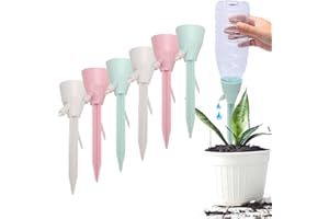 NIHESIM 12 PCS Automatic Plant Waterer with Slow Release,Self Watering Plant Spikes,Adjustable Indoor Plant Watering Devices,Plant Watering with Bracket,Self Watering System for Garden Plants