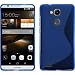 Produktbild PhoneNatic Case für Huawei Ascend Mate 7 Hülle Silikon blau S-Style Cover Ascend Mate 7 Tasche + 2 Schutzfolien