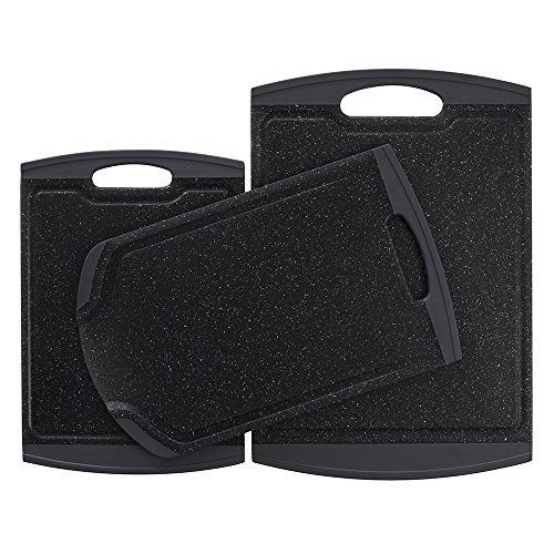 ProCook Schneidebrett rutschfest Set, 3-teilig, schwarz