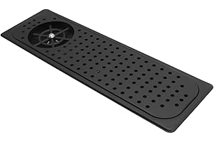 ‎ASIXXSIX Krugspüler, 304 Edelstahl-Küchenspüle, Glasspüler mit Spray, Abfluss und Tropfschale, Hochdruck-Tassenspüler, Glasreinigungsspüler für Bar, Café, Heimküche (Schwarz B)