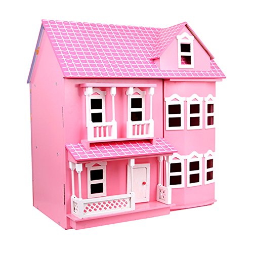 LINAG Niños Muñecos Casas Plantillas Rompecabezas Madera Pretender Jugar Casa Juguetes Decoración Miniatura Modelo Muebles Puzzle Cumpleaños Regalo Accesorios Toy-8735