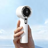 El Vantilat&ouml;r&uuml; Taşınabilir Şarjlı Mini Fan - 100 Kademe Hassas R&uuml;zgar Hızı Ayarlı, Dijital LED Ekranlı G&uuml;&ccedil;l&uuml; Turbo Motor Soğu