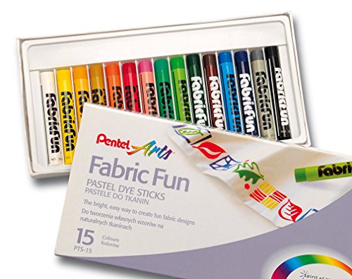 Pentel FabricFun PTS15 Pastellkreide 15 Stück farbig sortiert - 2