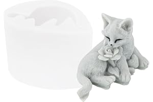 JS MOLD Silikonform Tiere 3D, Katzen Form Silikon Seifengießform,Tier Gießformen Silikon,Hund Kerze Silikonform,Epoxidharz Formen für Kuchen, Seifen, Fondant Kuchen Dekoration Form (5#)