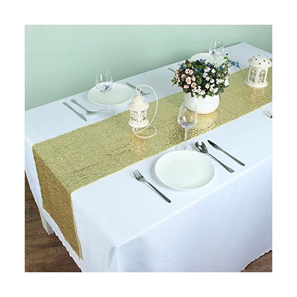Alxcio Sparkly Rectangle Sequin Table Runner For Wedding Banquet Party Events Decoration Table Linens 28*180cm - Image 6