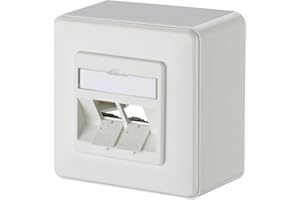 METZ CONNECT Keystone Anschlussdose AP 2 Port unbestückt reinweiß