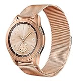squarex Luxuriöses Milanaise-Armband aus Edelstahl und Metall für Samsung Galaxy Watch 42 mm, für Samsung Galaxy Watch 46 mm, Damen, Rose Gold, for Samsung Galaxy Watch 42mm