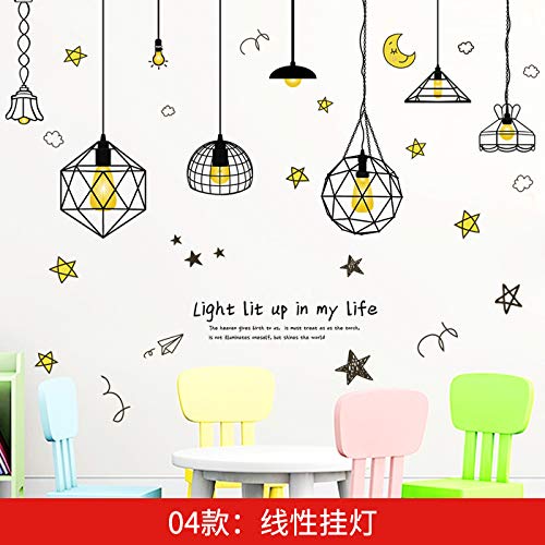 Preisvergleich Produktbild Wandaufkleber Wandtattoo Wohnzimmerwandaufkleber Art Frische Schildkröte Bambus Wohnzimmer Schlafzimmer Schlafsaal, 04 - Drahtgestell Pendelleuchte, Oversize