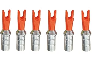 MILAEM Tir à l'arc Encoches de Fleche Queues de flèche avec Clou de Protection en Alliage d'aluminium pour ID 4,2mm/6,0mm/6,2mm Fleche (Paquet DE 50)