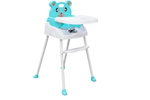 DIFU 4IN1 Hochstuhl Babystuhl Kinderstuhl Essen Stuhl Verstellbare Höhe Treppenhochstuhl Baby Fütterungsstuhl Kinder Klappbar Zusammenklappbar Neu(Grün)