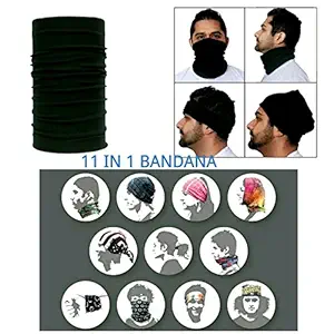 Benjoy Black Tube Bandana Bikers Head/Face/Mask/Kneck Multiwear for Bajaj Avenger 220 Street