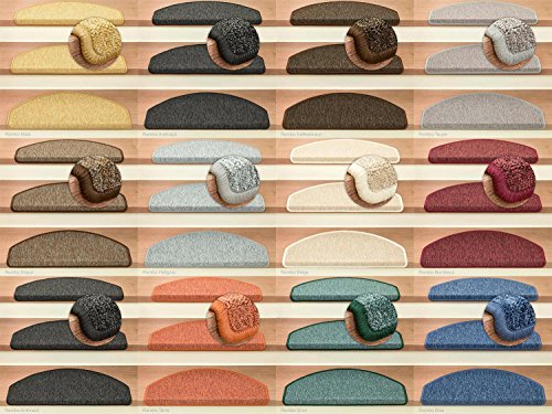 Kettelservice-Metzker® Stufenmatte Treppenmatte Rambo Halbrund – in vielen aktuellen Farben (Beige) - 5